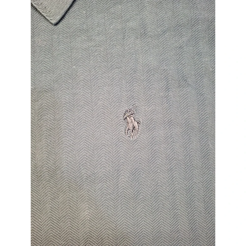 Polo Golf Ralph Lauren Shirt Mens XL Black Herringbone Preppy  County Club Pony‎